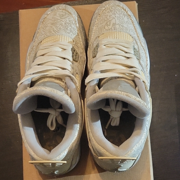 Jordan 4 Retro Rare 30th Anniversary Laser (2015) Mens 10.5 EUC - Picture 6 of 10